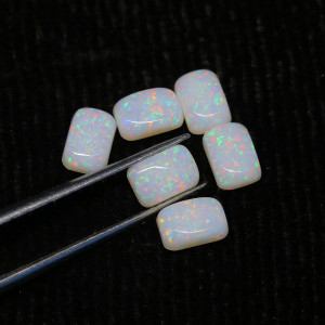 Australian Opal 6X4 MM Octagon White Fire