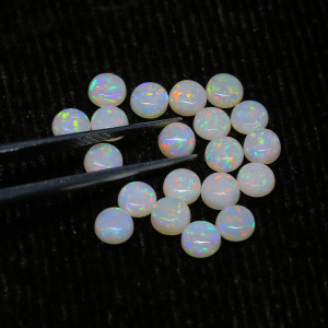 Australian Opal 4.00 MM Round White Fire