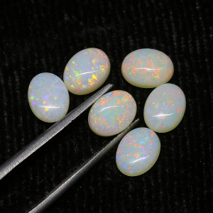 Australian Opal 6X8 MM Oval Multicolor Fire