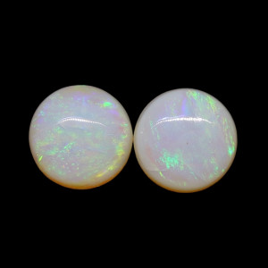Australian Opal Pair - 8 MM Round Opal Pair
