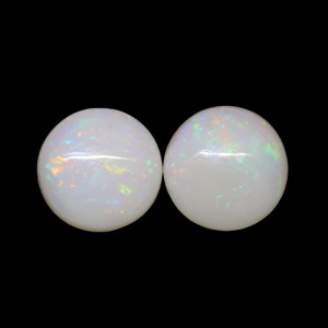 Australian Opal Pair - 8 MM Round Opal Pair