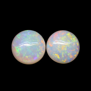 Australian Opal Pair - 7 MM Round Opal Pair