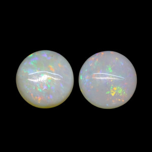 Australian Opal Pair - 7 MM Round Opal Pair