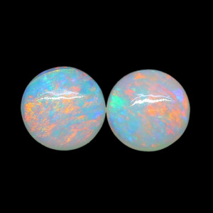 Australian Opal Pair - 5 MM Round Opal Pair