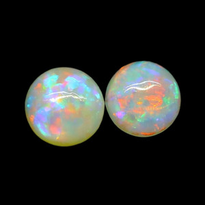 Australian Opal Pair - 5 MM Round Opal Pair