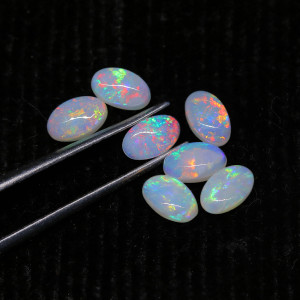 Australian Opal 3X5 MM Oval Multicolor Fire