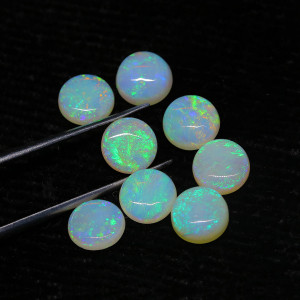 Australian Opal 6.00 MM Round Green Fire