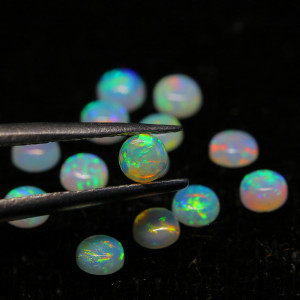 Australian Opal 3.00 MM Round Multicolor Fire