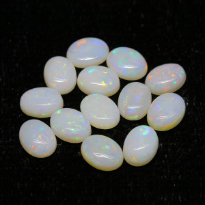 Australian Opal 6X8 MM Oval White Fire