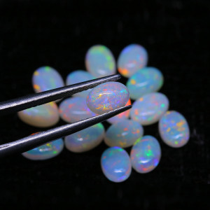 Australian Opal 6X4 MM Oval Multicolor Fire