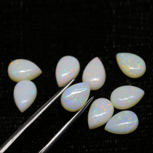 Australian Opal 6X4 MM Pear White Fire