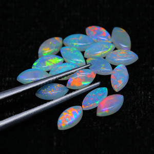 Australian Opal 3X6 MM Marquise Multicolor Fire