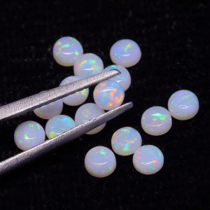 Australian Opal 3.00 MM Round White Fire