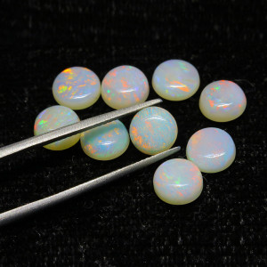 Australian Opal 7.00 MM Round Multicolor Fire