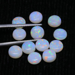 Australian Opal 5.00 MM Round White Fire