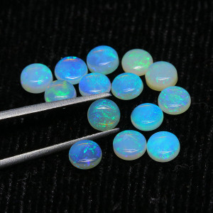 Australian Opal 5.00 MM Round Green Fire