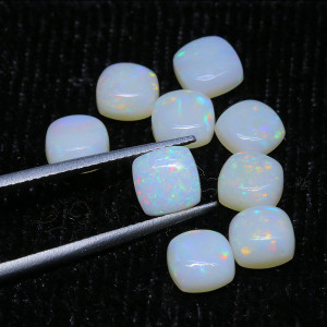 Australian Opal 6.00 MM Cushion White Fire