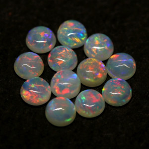 Australian Opal 3.00 MM Round Multicolor Fire