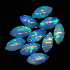 Australian Opal 2X4 MM Marquise Green Fire